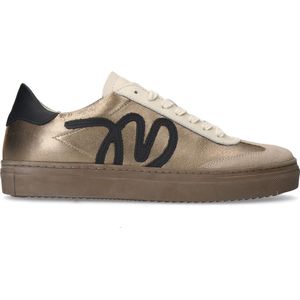 Manfield - Leren Sneakers - Goud - Leer