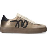 Manfield - Leren Sneakers - Goud - Leer