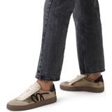 Manfield - Leren Sneakers - Goud - Leer