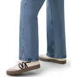 Manfield - Sneakers - Beige - Suède - Veterschoenen met Rubberen Zool