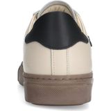 Manfield - Sneakers - Beige - Suède - Veterschoenen met Rubberen Zool