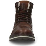 Manfield - Heren - Cognac leren veterboots