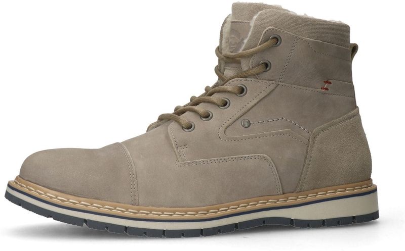 Manfield - Heren - Taupe nubuck veterboots
