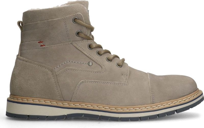 Manfield - Heren - Taupe nubuck veterboots