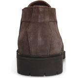 Manfield - Chelsea Boots - Bruin - Suède - Zwarte Zool 2 cm