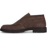 Manfield - Chelsea Boots - Bruin - Suède - Zwarte Zool 2 cm