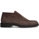 Manfield - Chelsea Boots - Bruin - Suède - Zwarte Zool 2 cm
