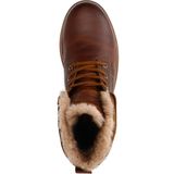 Manfield - Heren - Cognac leren boots met imitatiebond