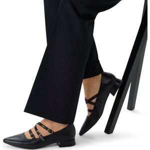 Manfield - Loafers - Zwart - Leer - Gespsluiting