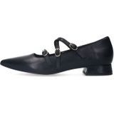 Manfield - Loafers - Zwart - Leer - Gespsluiting