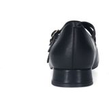 Manfield - Loafers - Zwart - Leer - Gespsluiting