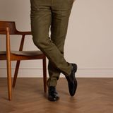 Manfield - Veterschoenen - Zwart - Leer