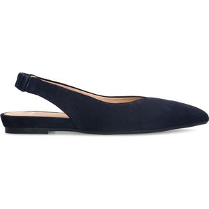 Manfield - Slingback Loafers - Donkerblauw - Suède