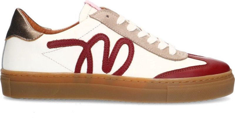 Manfield - Sneakers - Veelkleurig - Leren - Rosékleurige 'Pink Ribbon'