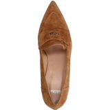 Manfield - Suède Pumps - Cognac - Bovenwerk Suède - Voering Leer