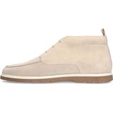 Manfield - Veterboots - Beige - Suède - Vetersluiting - Profielzool