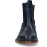 Manfield - Enkellaarsjes - Donkerblauw - Leer