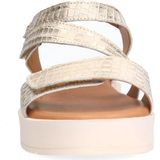 No Stress - Croco Sandalen - Goud - Leer - Met Memory Foam Voetbed