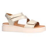No Stress - Croco Sandalen - Goud - Leer - Met Memory Foam Voetbed