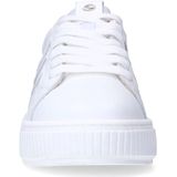 Manfield - Leren Sneakers - Wit - Leer - Croco Details
