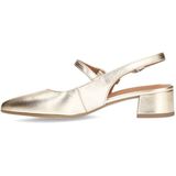 Manfield - Slingback Pumps - Geel - Goud - Leer