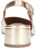Manfield - Slingback Pumps - Geel - Goud - Leer
