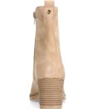 No Stress - Enkellaarsjes - Beige - Suède - Blokhak 6 cm