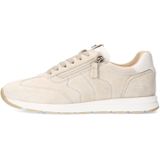 Manfield - Sneakers - Beige - Suède - Met Rits