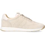 Manfield - Sneakers - Beige - Suède - Met Rits