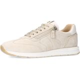 Manfield - Sneakers - Beige - Suède - Met Rits