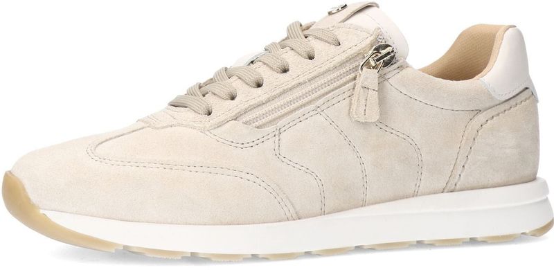 Manfield - Sneakers - Beige - Suède - Met Rits