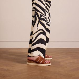 No Stress - Dames Sandalen - Bruin - Leren - Memory Foam Voetbed