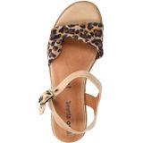 No Stress - Sandalen - Beige - Suède - Fluwelen Sandalen met Leo Details