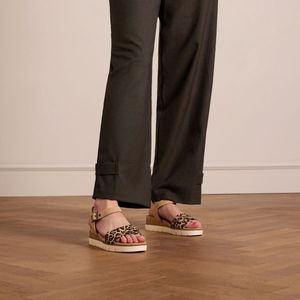 No Stress - Sandalen - Beige - Suède - Leopard Details
