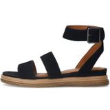 No Stress - Plateau Sandalen - Zwart - Suède - Klittenbandsluiting