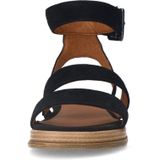 No Stress - Plateau Sandalen - Zwart - Suède - Klittenbandsluiting