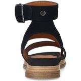 No Stress - Plateau Sandalen - Zwart - Suède - Klittenbandsluiting