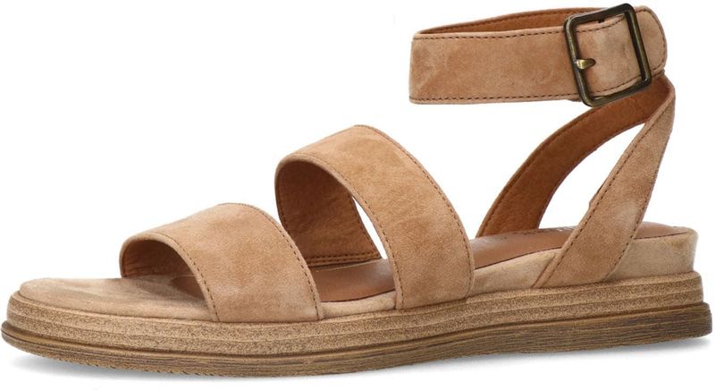 Manfield - Sandalen - Beige - Suède - Memory Foam
