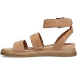 Manfield - Sandalen - Beige - Suède - Memory Foam - Enkelband