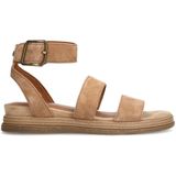 Manfield - Sandalen - Beige - Suède - Memory Foam - Enkelband