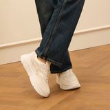 Manfield - Chunky Sneakers - Wit - Leer