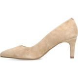 Manfield - Suède Pumps - Beige - Suède - Leer Voering