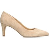 Manfield - Suède Pumps - Beige - Suède - Leer Voering