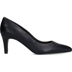 Manfield - Dames - Zwarte leren pumps - Maat 39