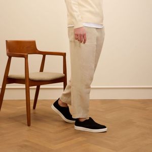Manfield - Loafers - Zwart - Suède - Leer