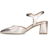 Manfield - Slingback Pumps - Geel - Goud - Leer