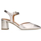 Manfield - Slingback Pumps - Geel - Goud - Leer