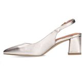 Manfield - Slingback Pumps - Geel - Leder - Met Enkelbandje