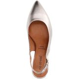 Manfield - Slingback Pumps - Geel - Leder - Met Enkelbandje