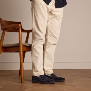 Manfield - Loafers - Donkerblauw - Suède - Leren Voering